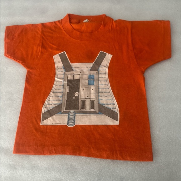 Vintage 80s Star Wars Luke Skywalker X Wing Pilot T Shirt Child Kids M - Picture 1 of 6